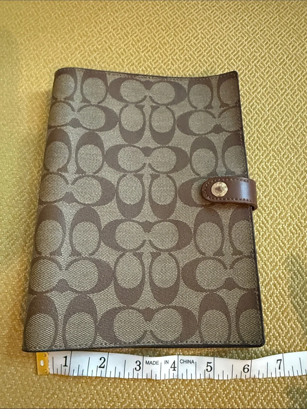 Coach Brown Signature Canvas Organizer Folio
